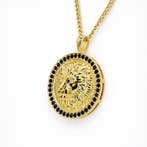 Zonder minimumprijs - Halsketting Verguld Saffier - Diamant, Nieuw