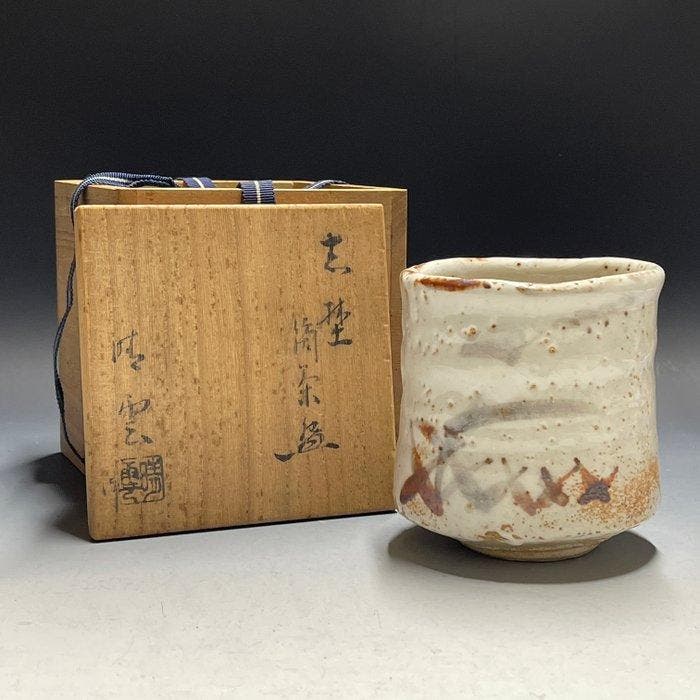 Shino Ware - Seiun Kawamoto - Chawan - Cilindrische, Antiquités & Art, Antiquités | Autres Antiquités