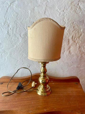 Bureaulamp (3) - Verguld messing, Gelakt messing