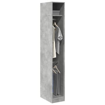 vidaXL Kledingkast 30x50x200 cm bewerkt hout betongrijs, Huis en Inrichting, Verzenden, Nieuw