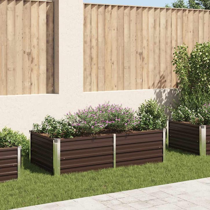 vidaXL Plantenbak verhoogd 160x80x45 cm gegalvaniseerd staal, Tuin en Terras, Bloempotten, Nieuw, Verzenden