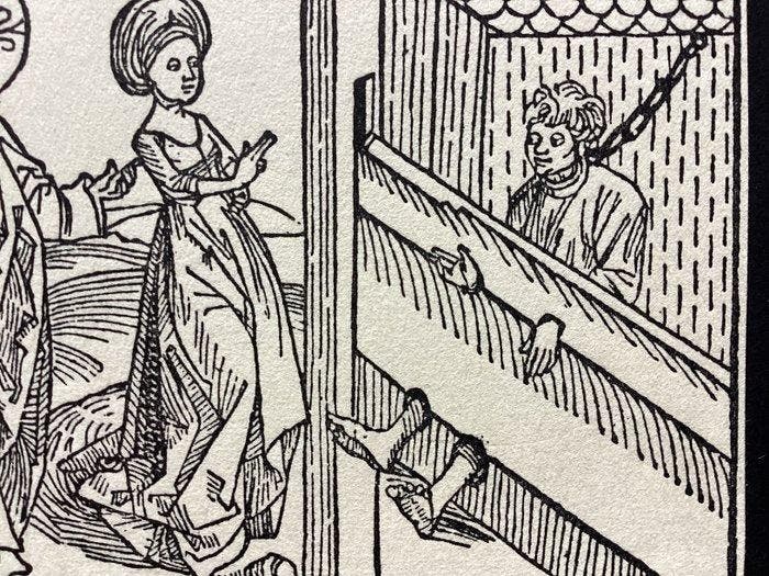 Albrecht Dürer (1471-1528), after - Fouth Work of Mercy:, Antiquités & Art, Antiquités | Livres & Manuscrits