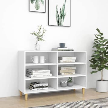 vidaXL Dressoir 103,5x35x70 cm bewerkt hout wit, Verzenden, Nieuw