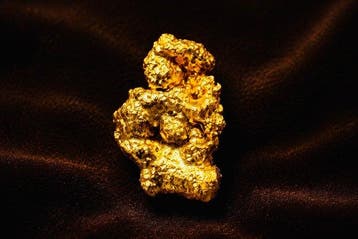 Goud Goud nugget - Hoogte: 11.1 mm - Breedte: 7.6 mm- 1.74 g