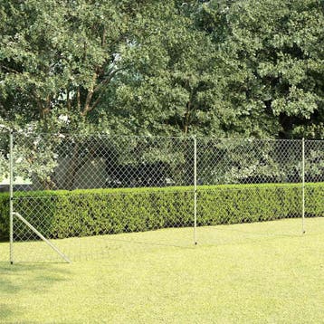 vidaXL Gaashek met palen 15x1,5 m gegalvaniseerd staal, Verzenden, Nieuw