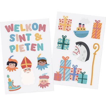 Raamstickers  Welkom Sint & Pieten, Verzenden, Nieuw