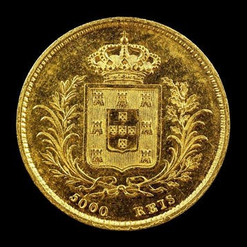 Portugal. D. Luís I (1861-1889). 5000 Reis 1863 - Escassa