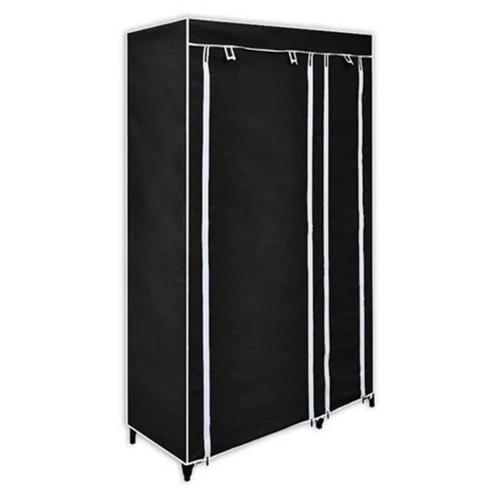 vidaXL Kledingkast opvouwbaar 110x45x175 cm zwart, Huis en Inrichting, Kasten | Kleerkasten, Nieuw, Verzenden