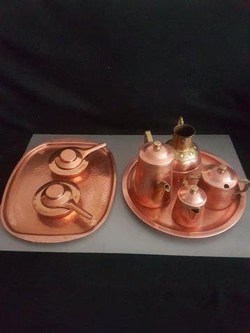Stockli - Koffieservies (8) - Koper - Koffieservice met