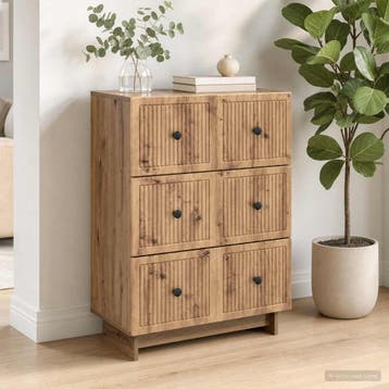 vidaXL Ladekast 66 x 34,5 x 90 cm Bewerkt hout Artisanaal, Verzenden