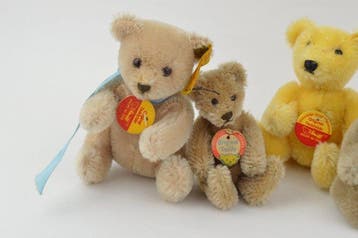 Steiff - Jouet Lot of 5 Vintage Steiff Miniature Toys Teddy
