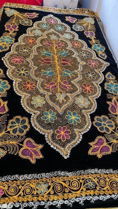 Wandtapijt - 190 cm - 140 cm - Suzani, Huis en Inrichting, Stoffering | Tapijten en Vloerkleden