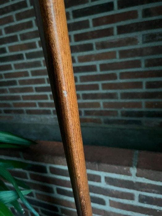 Staande lamp - Hout, stof, Antiquités & Art, Antiquités | Éclairage