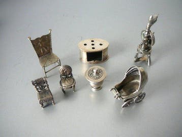 Sculpture, 7 miniaturen - 6.5 cm - Argent 835