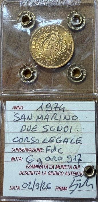 San Marino. 2 Scudi 1974