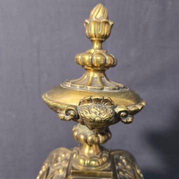 Horloge de table Régence - Bronze doré - 1850-1900 - Avec