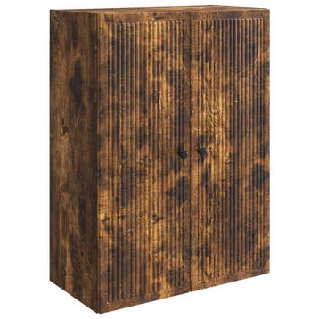 vidaXL Wandkast Gerookt eiken 66 x 34,5 x 90 cm Bewerkt hout, Verzenden