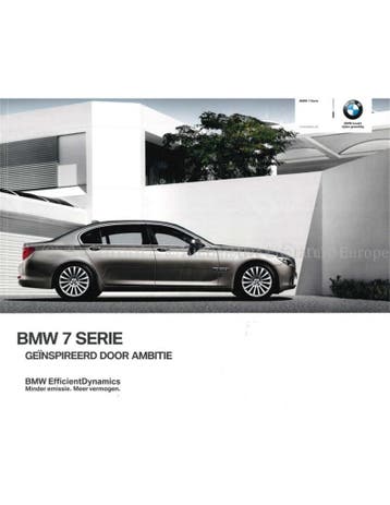 2011 BMW 7 SERIE BROCHURE NEDERLANDS (Belgié), Nieuw