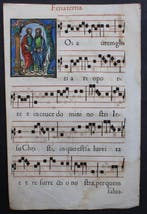 Choralbuch,Missale Romanum,mit koloriertem Holzschnitt -