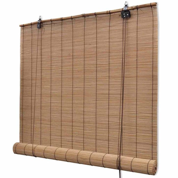 vidaXL Rolgordijn 100x160 cm bamboe bruin, Huis en Inrichting, Stoffering | Gordijnen en Lamellen, Nieuw, Verzenden