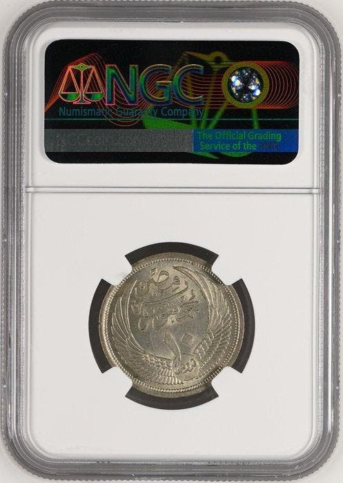 Egypte. Abdul Hamid II. 10 Piastre 1957 - NGC MS63 (Zonder, Postzegels en Munten, Munten | Europa | Niet-Euromunten