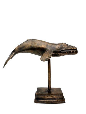 Statue, Walvis - potvis - 30 cm - Bronze