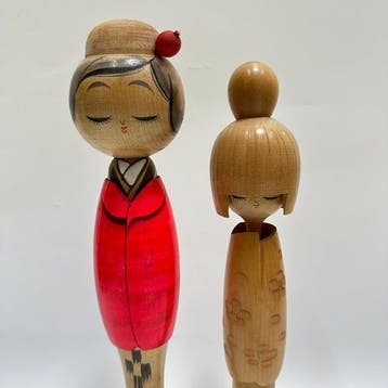 sculptuur, Creative Kokeshi Dolls,Hand Made Folk Art From
