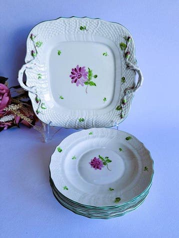 Herend - Eetservies - Herend – Daisy Pattern Dinner Set – 6