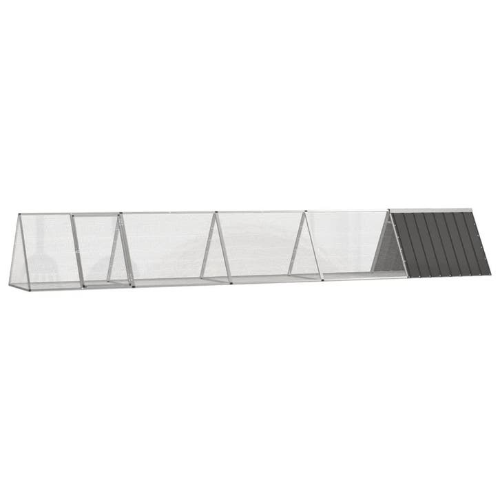 vidaXL Konijnenhok 504,5x80,5x71 cm gegalvaniseerd staal, Animaux & Accessoires, Rongeurs & Lapins | Cages & Clapiers, Envoi