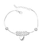 Fako Bijoux - Enkelbandje - Balletjes Met Hartje Dubbel, Verzenden, Nieuw