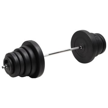 vidaXL Halter met gewichten 90 kg, Verzenden