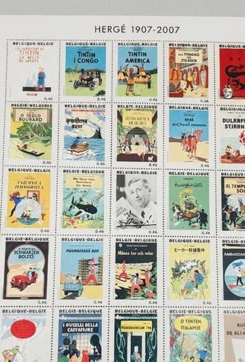 Tintin - Hergé (1907-2007) - 25 Klankkleuren - 2007, Nieuw