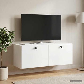 vidaXL Wandmontage TV-kast 78,5 x 31 x 30 cm Hoogglans Wit, Verzenden, Nieuw