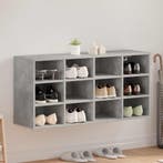 vidaXL Schoenenkast met plank Betongrijs 103 x 30 x 51 cm, Verzenden, Nieuw