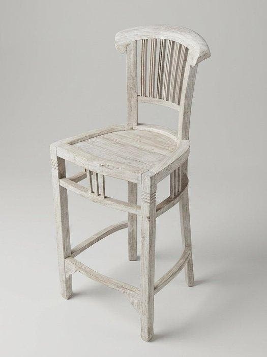 Tabouret - Bois - Avec finition décapée, Antiquités & Art, Art | Objets design