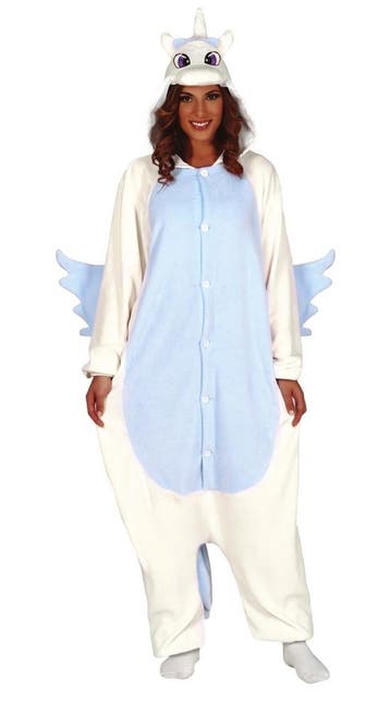 Unicorn Onesie Blauw L, Verzenden