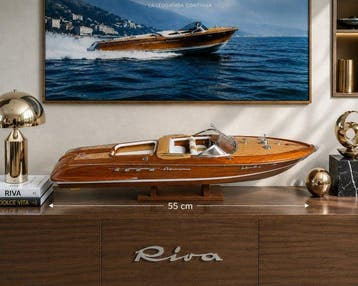 Magnifique Riva Aquarama 53 cm modelisme bois maquette 1:14