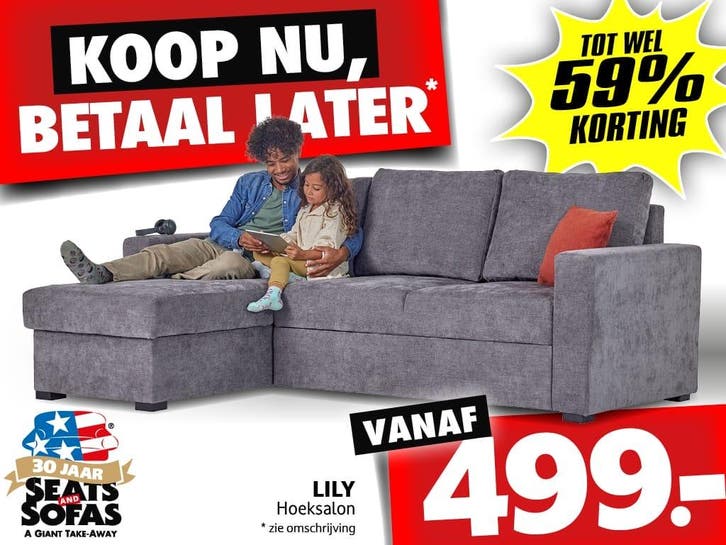 Lily Hoeksalon vanaf €499.-  Betaal in 12x zonder rente!, Maison & Meubles, Canapés | Salons