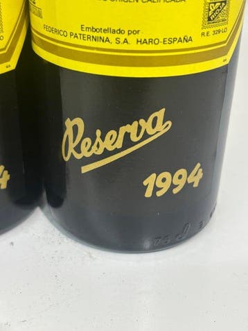 1994 Paternina - Rioja Reserva - 3 Flessen (0.75 liter), Collections