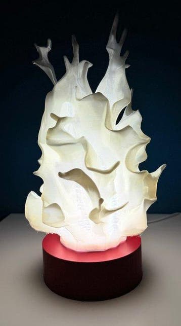 Tafellamp - Plastic - Coral Flame