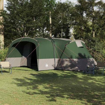 vidaXL Familietent voor 12 Personen 12-persoons Groen en Wit, Verzenden, Nieuw