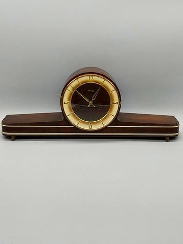 Klok - Kienzle Tischuhr Kaminuhr – Mid-Century Holzgehäuse -