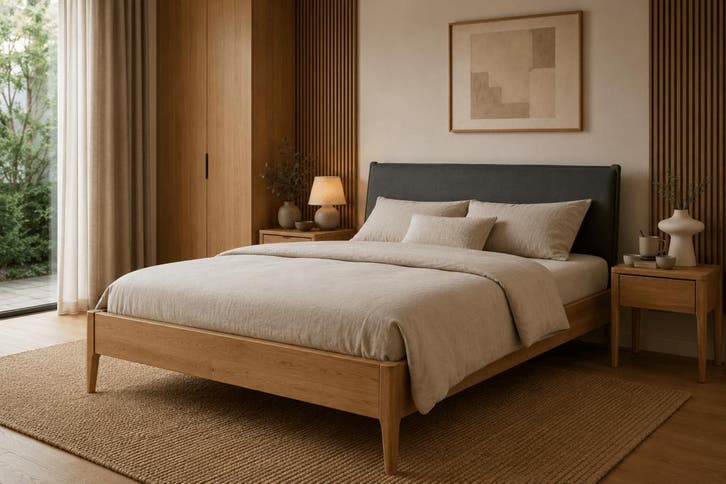 Van Schaik Aven Massief Houten Bed - 180 x 200, Huis en Inrichting, Slaapkamer | Bedden