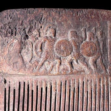 Oud-Romeins, Keizerrijk Been Zeer zeldzame gedecoreerde kam