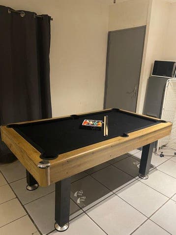 Table de jeux - bois - bois clair - Billard Américain (Neuf)