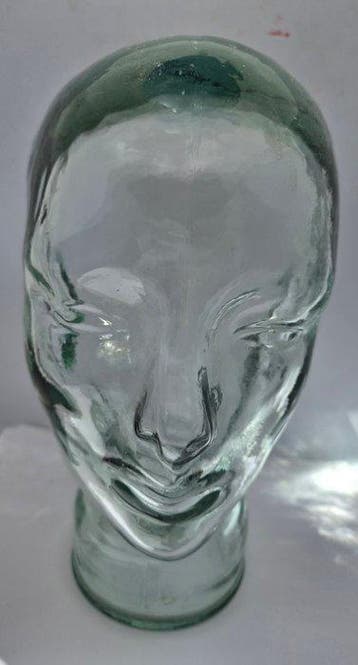 Hoofd - Tête de mannequin vintage en verre rétro 1970 - Glas