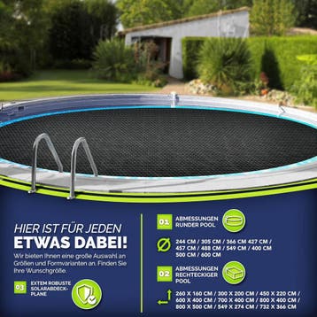 Zwembadafdekking - diameter 600 cm - solar folie -, Verzenden, Nieuw