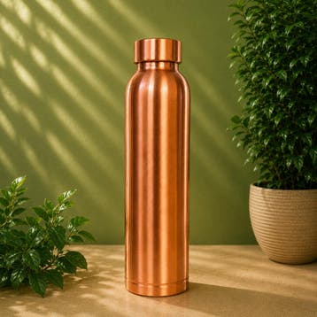 Puur koperen waterfles Milton – mat geborsteld – 1 liter/330, Ophalen of Verzenden