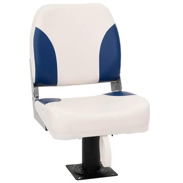 vidaXL Bootstoel 1 set inklapbaar 41x36x48 cm blauw en wit, Verzenden