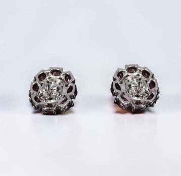 Zonder minimumprijs - Oorbellen 14k witgoud verguld 925, Nieuw